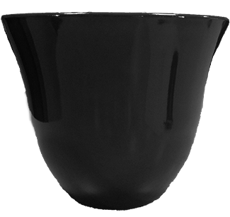 13” x 10.5” Baby Bell Planter Black Gloss - 12 per case - Decorative Planters